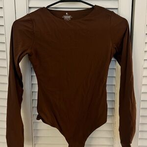 Brown long sleeve bodysuit